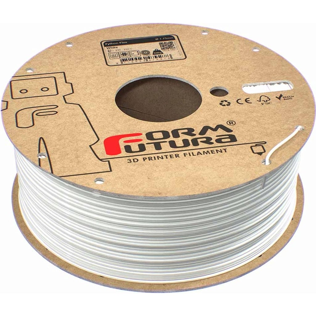FormFutura Python Flex TPU 98A White, 1,75 mm / 500 g | AldorShop